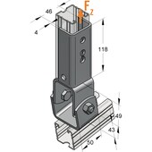 Gelenkhalter 45 quer